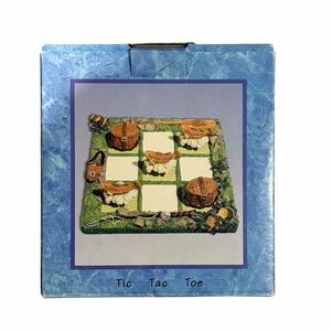 Cracker Barrel Tic Tac Toe Set Fish Picnic Theme Decorative Game w/ Box
